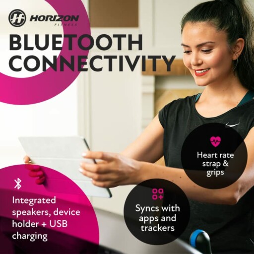 Horizon Fitness 7.4 at Studio Series Smart Treadmill design and features.