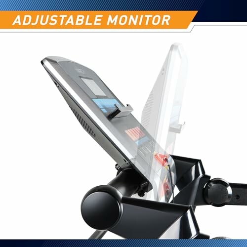 Adjustable monitor on exercise equipment