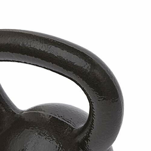 Close-up of a black kettlebell handle